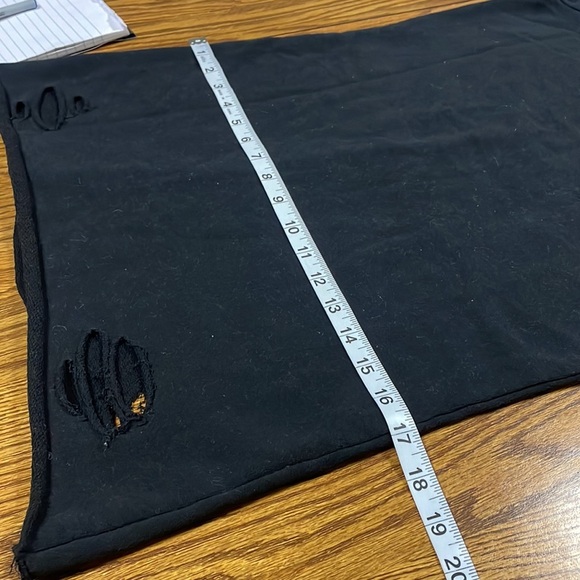 Distressed cut out / torn look / cold shoulder fashion lightweight sweatshirt S - Picture 15 of 15